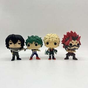 Funko Pop My Hero Academia‎ Lot Of 4 Deku Katsuki Eijiro Shota Aizawa Loose Toys